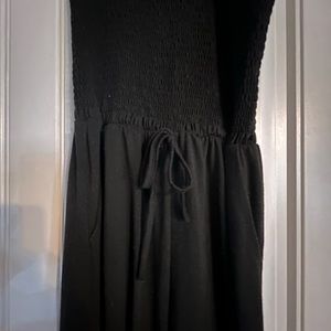 Black tube top pant romper